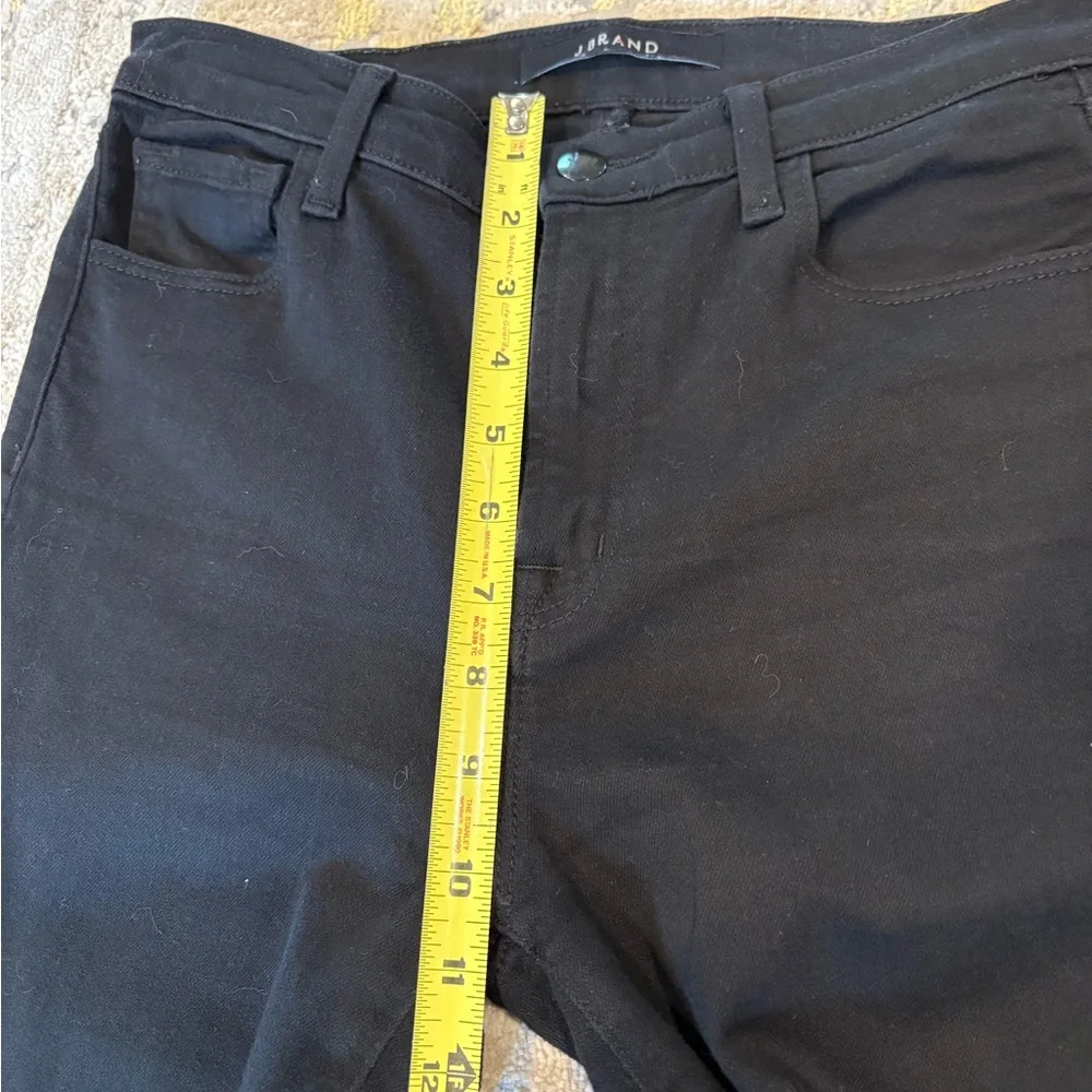 J Brand Maria High Rise Flare Jeans in Jet Black inseam 34 - Picture 13 of 14